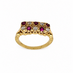Pre Owned 18ct Ruby and Diamond Ring ZC124